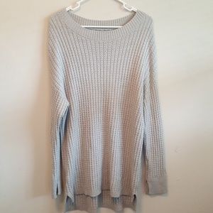 Grey Cable Tunic Sweater